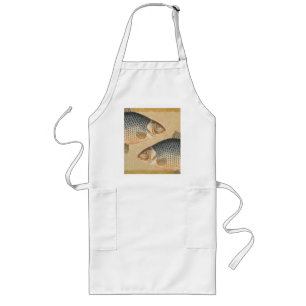 Carp fish fishing painting freshwater drawing  long apron