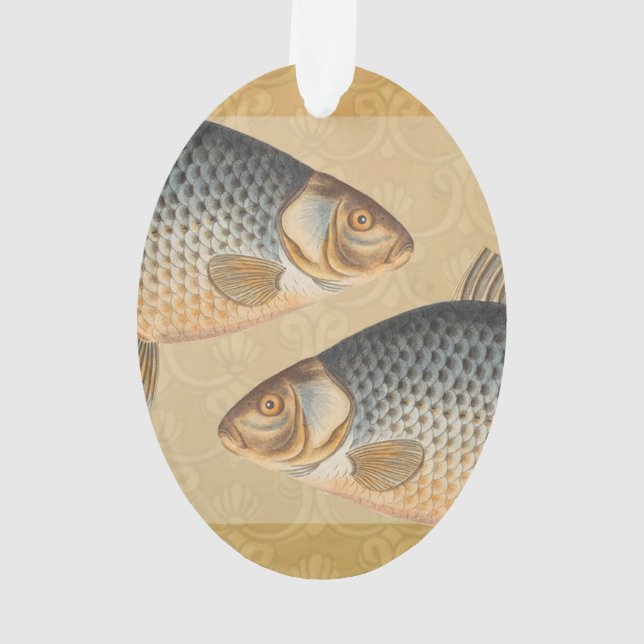 Carp fish fishing painting freshwater ornament (Back)