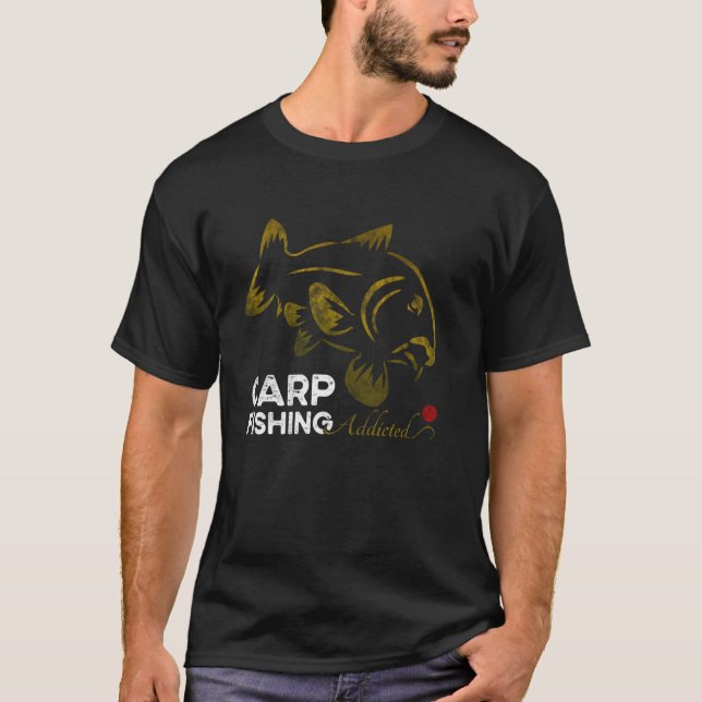 Carp Fishing Set Up Carpfishing Addicted Boilies F T-Shirt (Front)