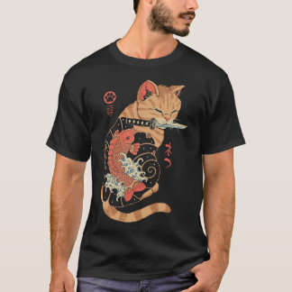 Carp Tattooed Cat  T-Shirt