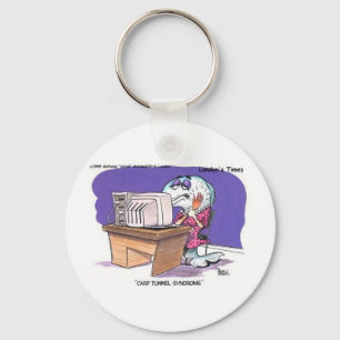 Carp Tunnel Syndrome Funny Cartoon Gifts & Tees Keychain