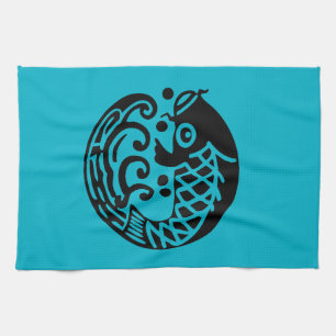 Carp wave kitchen towel