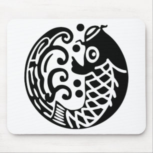 Carp wave mouse pad