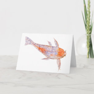 Carp Woodblocks Greeting Card