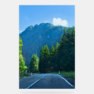 Carpathian Forest Road – Romania Mountain Print Acrylic Sign