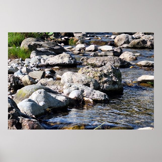 Carpathian Mountain River – Romania Nature Print (Front)
