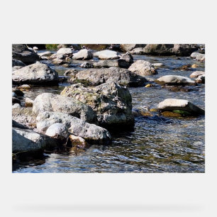 Carpathian Mountain River – Romania Nature Print Acrylic Sign