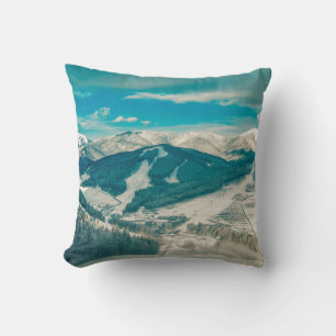 Carpathian mountains nature vacation mountainbeaut throw pillow