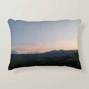 Carpathian Sunset – Romania Mountain Photography Accent Pillow