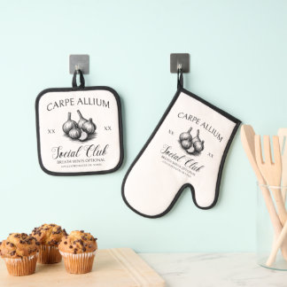 Carpe Allium Social Club – Oven Mitt & Pot Holder Set