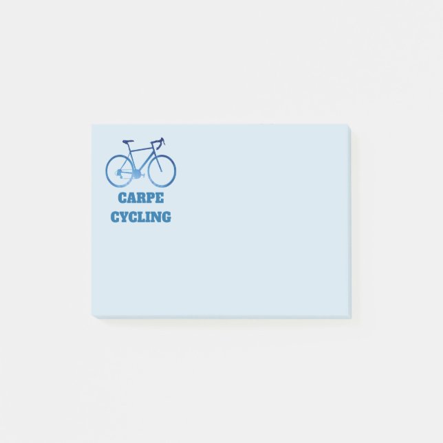 Carpe Cycling, Bicycle Cycling Post-It Notes (Front)
