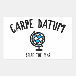 Carpe Datum Seize The Map Sticker