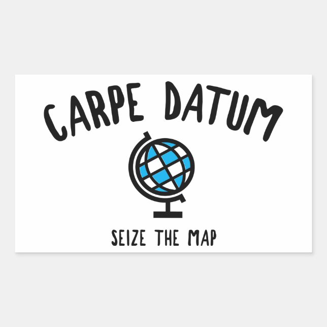 Carpe Datum Seize The Map Sticker (Front)