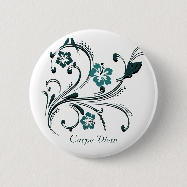 Carpe Diem 2 Inch Round Button (Front)