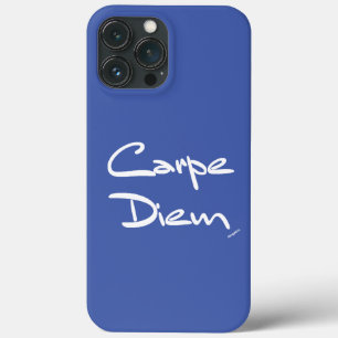 CARPE DIEM Black White Typography Cool iPhone Case