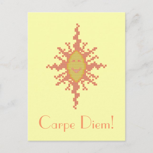 Carpe Diem ! Carte postale Sunburst (Devant)