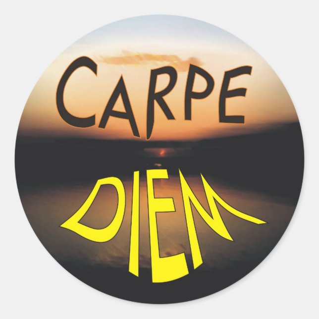 CARPE DIEM CLASSIC ROUND STICKER (Front)