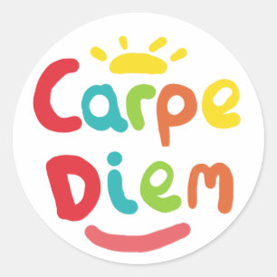 Carpe Diem Classic Round Sticker