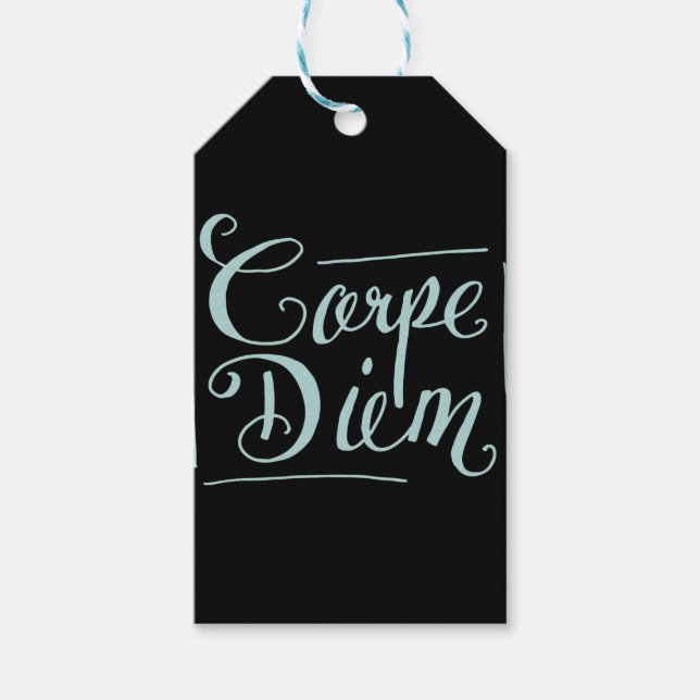 Carpe Diem Fancy Gift Tags (Front)