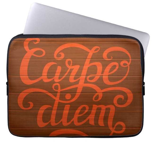 Carpe Diem' Laptop Sleeve (Front)
