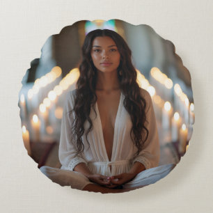 CARPE DIEM - Meditation - Yoga Round Pillow