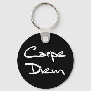 CARPE DIEM Modern Cool Text Keychain