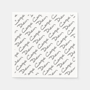 CARPE DIEM Modern Cool Text Napkin