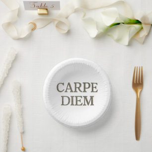 Carpe Diem paper bowls Paper Plate