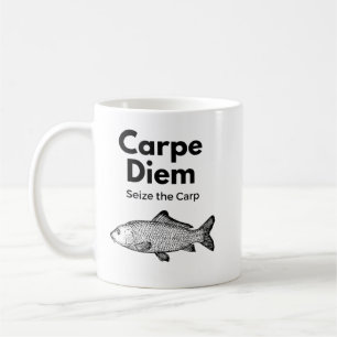 Carpe Diem Seize the Carp Fishing Shirt, Funny Coffee Mug