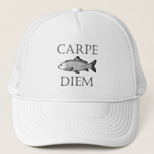 Carpe Diem Seize the Day Carp fish Procrastinator Trucker Hat