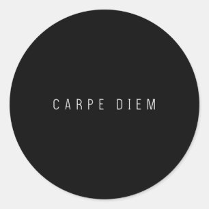 Carpe Diem Seize The Day Stoic Quote Philosophy Po Classic Round Sticker