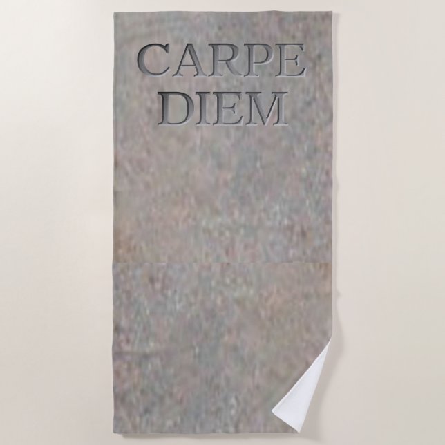 Carpe Diem Stone beach towel (Front)