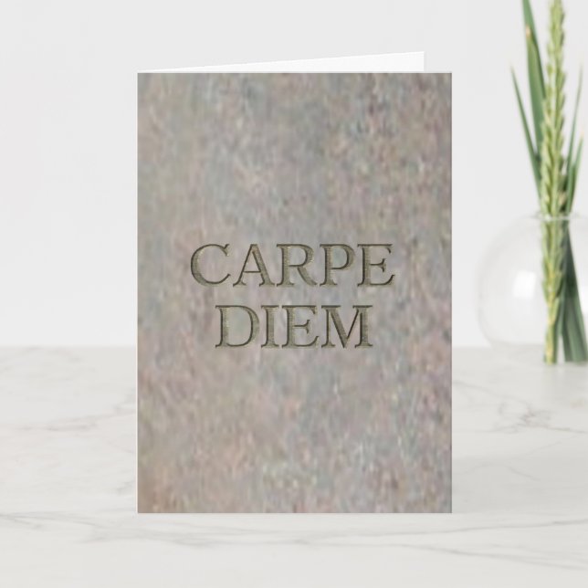 Carpe Diem Stone carte de voeux (Devant)