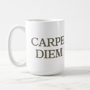 Carpe Diem Stone white mug