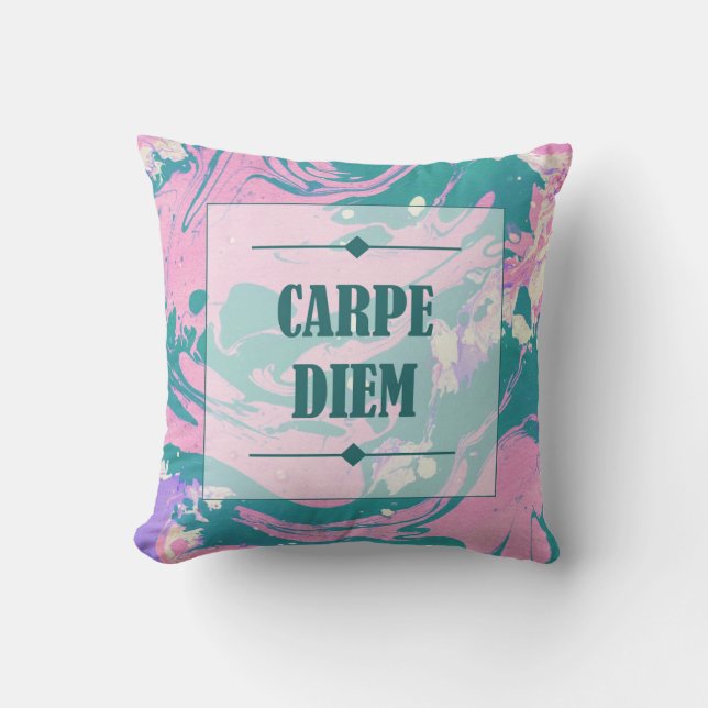 CARPE DIEM THROW PILLOW (Front)