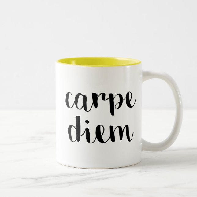 Carpe Diem Two-Tone Coffee Mug (Right)
