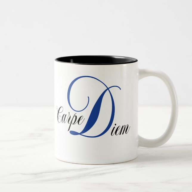 Carpe Diem Two-Tone Coffee Mug (Right)