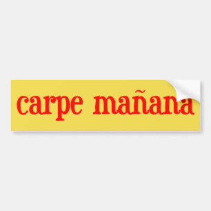 Carpe Manana Bumper Sticker