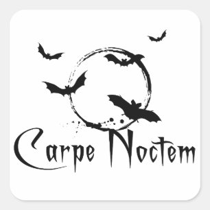 Carpe noctem square sticker