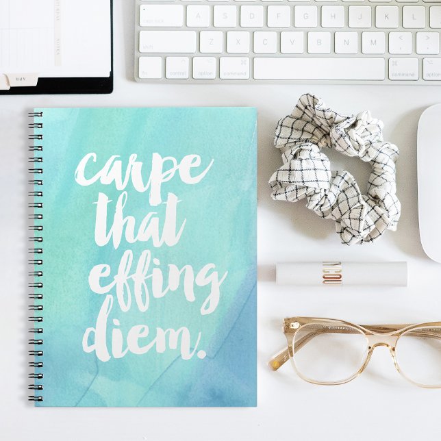 Carpe That Effing Diem | Aqua Notebook (Creator Uploaded)