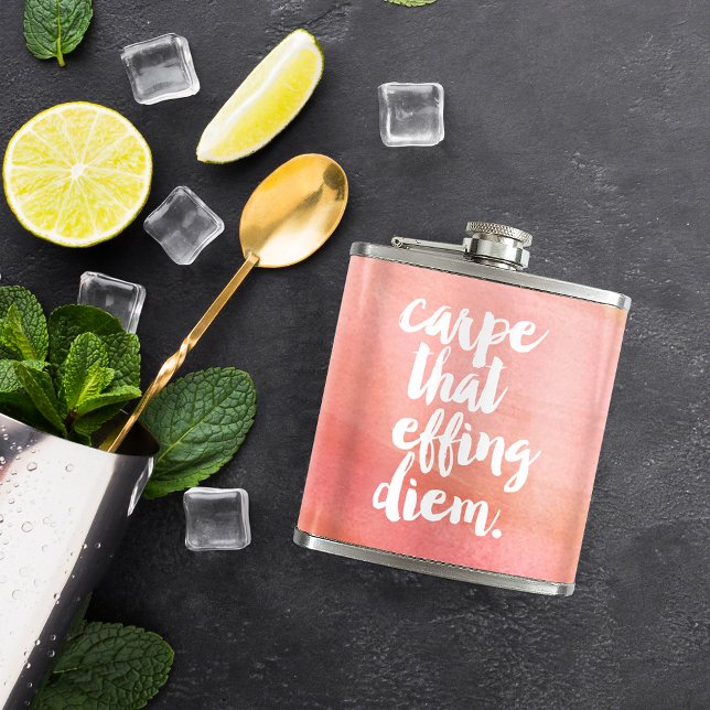 Carpe That Effing Diem Quote Flask (Creator Uploaded)