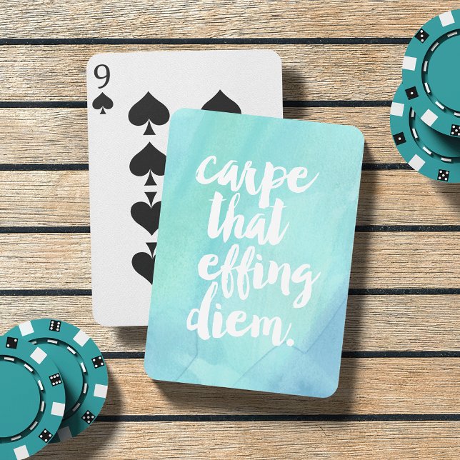 Carpe That Effing Diem Quote Playing Cards (Creator Uploaded)