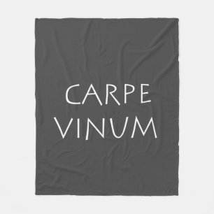 Carpe vinum fleece blanket
