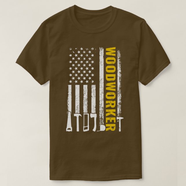 Carpenry tools Flag  T-Shirt (Design Front)
