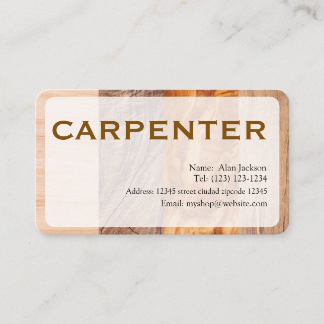 CARPENTER Business card editable (Front)