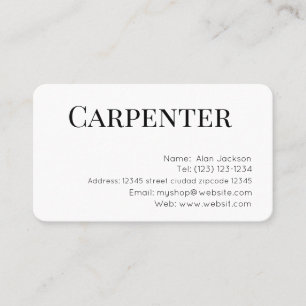 CARPENTER Business card editable
