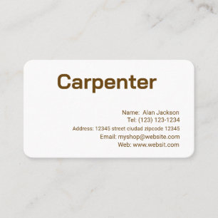 CARPENTER Business card editable