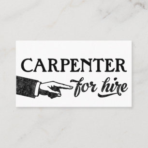 Carpenter Business Cards - Cool Vintage