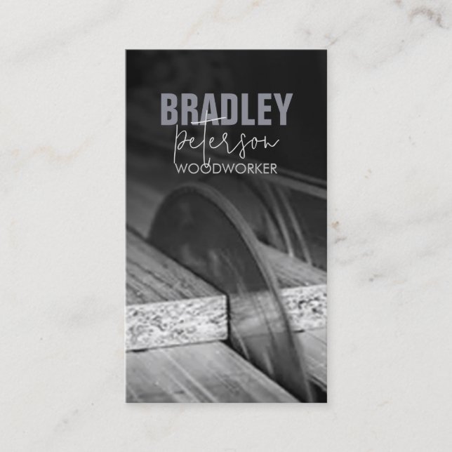 Carpenter Carpentry Woodworking Business Card (Front)