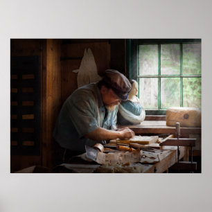 Carpenter - Carving the Figurehead Poster